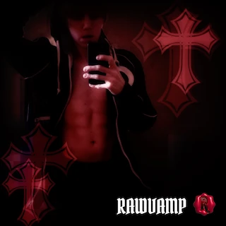 Dark gothic crosses overlay effect example