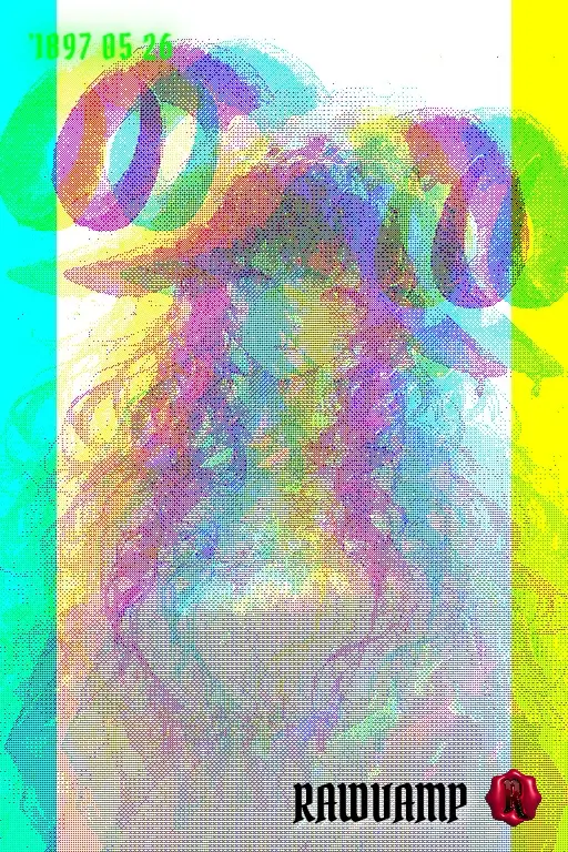 Creepy weirdcore aesthetic filter creating a scary profile picture with dark contrast and noise