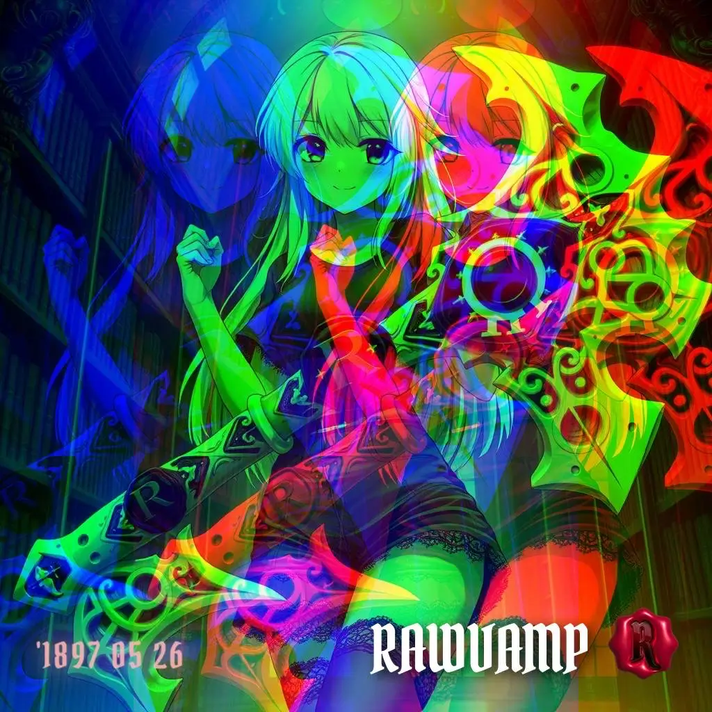 Trippy dark aesthetic anime black wallpaper pc with extreme RGB shifting