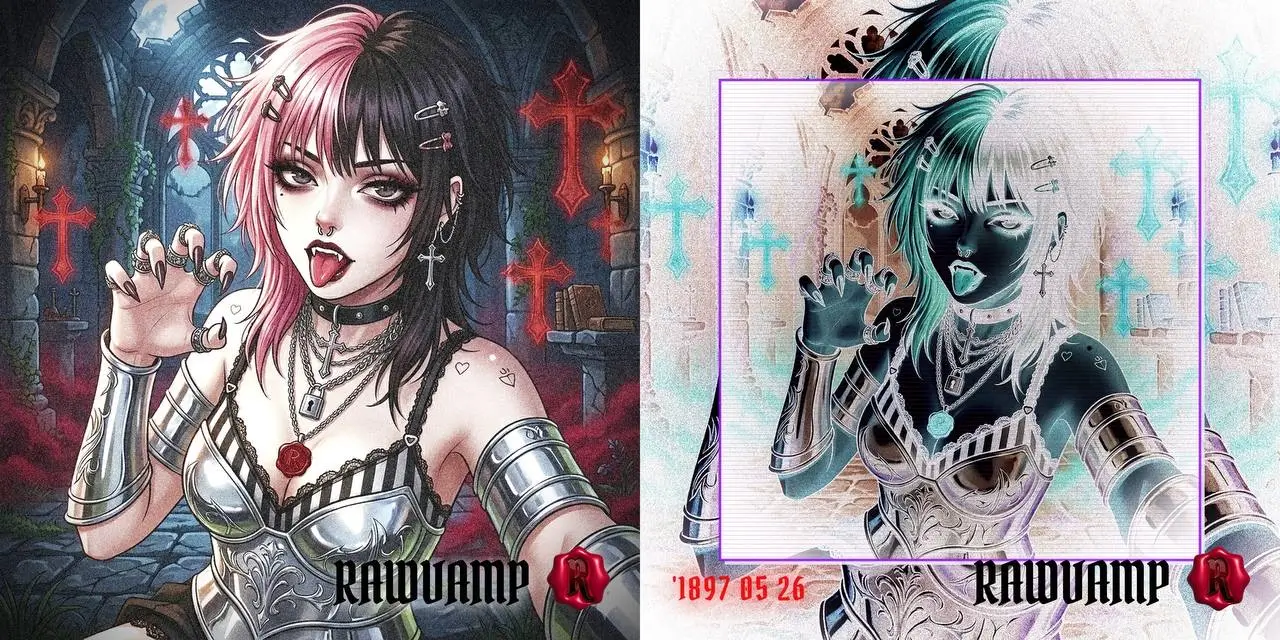 A dreamy y2k aesthetic edit using a noise filter photo effect, color negation, and a vintage date stamp.