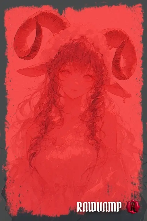 Aggressive grunge vampire aesthetic featuring high contrast and noise