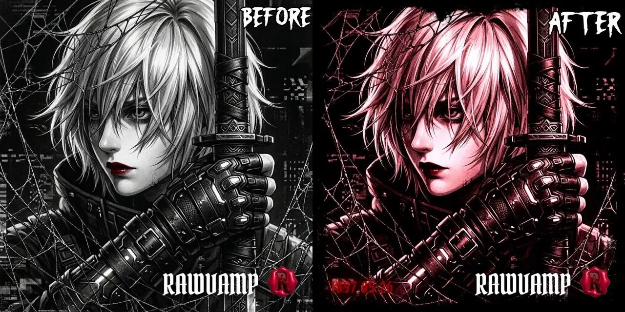 Red Color Vampire Filter PFP