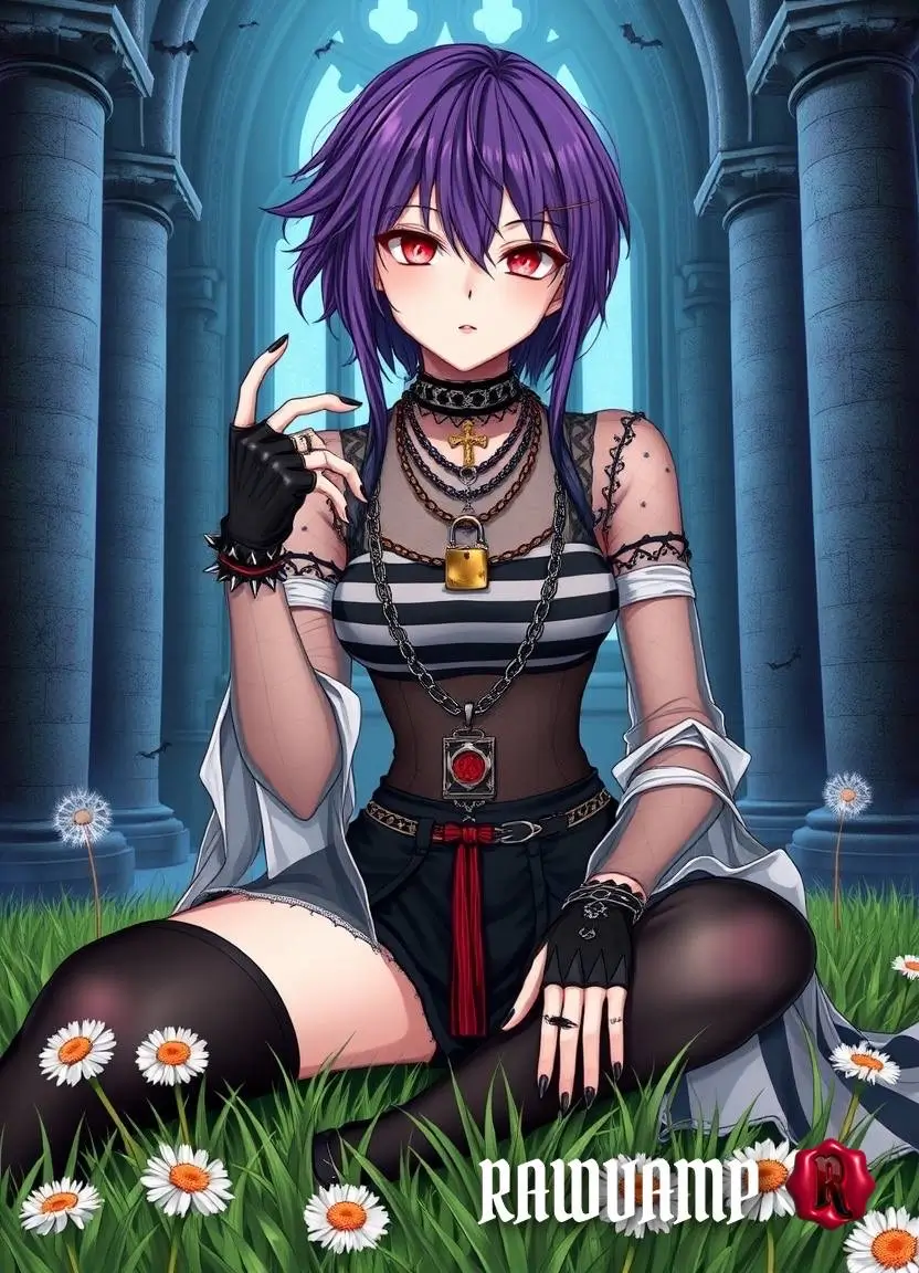 Original unedited anime portrait ready for emo photo editor processing