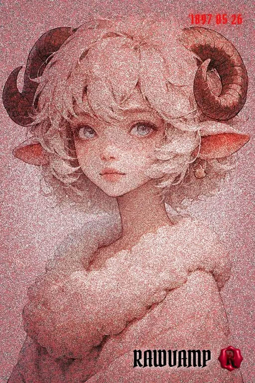 Vintage goth aesthetic red filter applied to a portrait