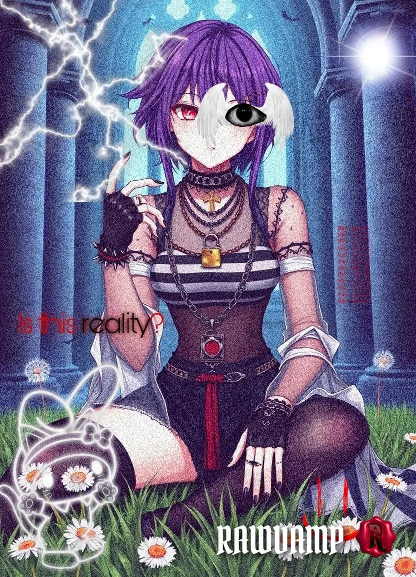 Weirdcore aesthetic sad pfp with surreal eye imagery and static noise